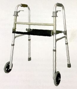 Aluminum Walker with Front Wheels