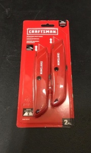 CRAFTSMAN Retractable Utility Knives, On Tool Blade Storage with 6 Blades, 2 pc - New 