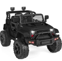 12V Kids Ride-On Truck Car w/ Parent Remote Control, Spring Suspension, Black, Untested, Appears New