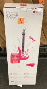 Kids Electric Guitar w/ Amplifier and Microphone