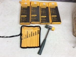 Lot of (4) MulWark 10 Piece Pin Punch & Mallet Set - New