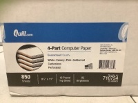 Quill 4 Part Computer Paper, E-Comm Return