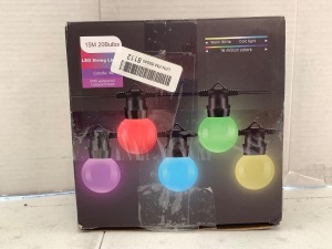 48' RGB LED String Lights w/ 20 Bulbs - Missing Remote