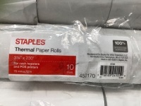 Staples Thermal Paper Rolls, E-Comm Return