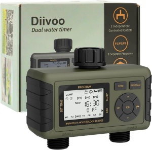 Diivoo Dual Water Timer, Powers Up, Appears New