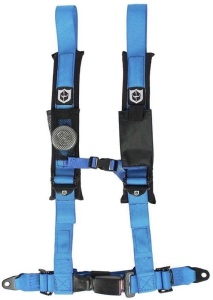 Pro Armor A16UH349BU Auto Style Lap Belt Blue 4 Point Harness 2 Inch Straps, Passenger Side - Appears New 