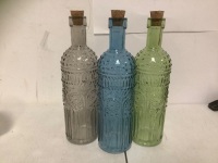 Lot of (3) Glass Bottles, Appears New