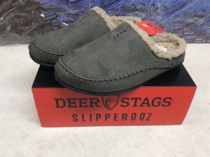 Deer Stags Mens Charcoal Nordic Slippers, Size 11 - Appear New