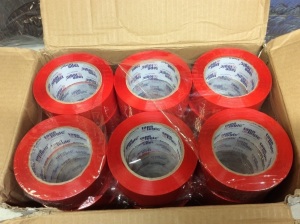 Tape Logic Carton Sealing Tape 2.2 Mil 2" x 110 yds Red 36/Case - Appears New 