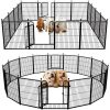 32" 16-Panel Dog Playpen - Black