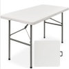 4ft Portable Folding Plastic Dining Table w/ Handle, Lock, E-Commerce Return/Appears New