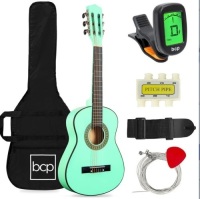 Kids Acoustic Guitar Beginner Starter Kit with Carrying Case - 30in, SoCal Green, Appears New
