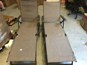 Set of 2 Lounge Chairs, Brown, E-Commerce Return