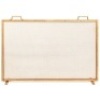 Single Panel Handcrafted Steel Mesh Fireplace Screen w/ Handles - 38x27in