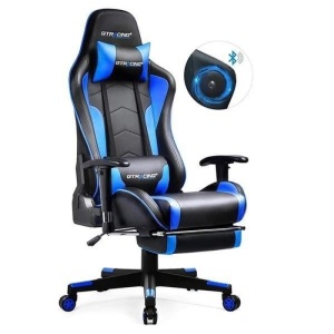 GTRACING GT890MF Gaming Chair with Bluetooth Speakers and Footrest - New