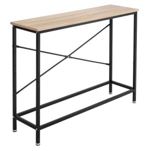 Wooden Top and Metal Frame Entry Table 