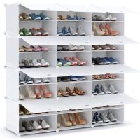 12 Cubes Stackable Shoe Storage Cabinet Boxes&nbsp;