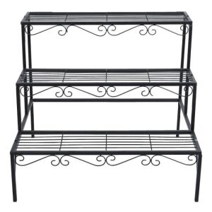 3-Tier Shelf Metal Flower Plant Display Stand Rack