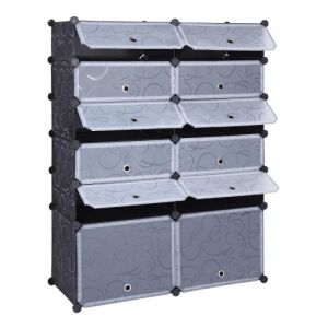 6 Tiers Stackable Cube Shoe Rack Organizer 