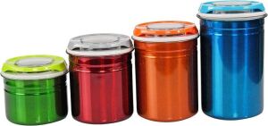 Airtight Multicolored Canister Set