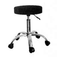 Adjustable Black Metal Stool