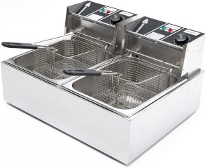 Electric Deep Fryer, Dual Tanks