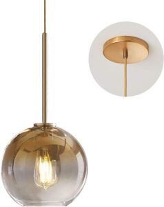 Hanging Gold/Glass Pendant Light