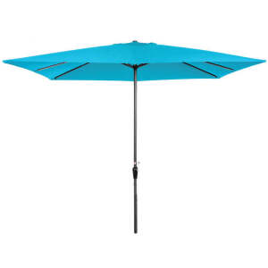 Rectangular Patio Umbrella w/ Easy Crank, UV-Resistant Fabric