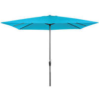 Rectangular Patio Umbrella w/ Easy Crank, UV-Resistant Fabric