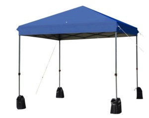 8 ft. x 8 ft. Dark Blue Pop-Up Canopy Tent Shelter with Sand Bag, Appears New