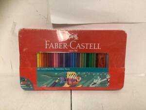 Faber-Castell 60 Watercolour Pencils in Metal Case - Dented Case