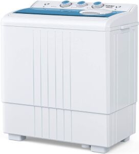 KUPPET Compact Twin Tub Portable Mini Washing Machine 21lbs Capacity