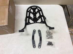 Rack and Mounting Bracket for Motorcycle, Unknown Fitment - Appears New