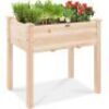 Raised Garden Bed, Elevated Wood Garden Planter Stand, 34" x 18" x 30"&nbsp;