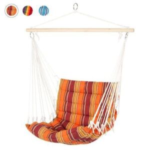 Padded Indoor/Outdoor Cotton Hammock Chair w/ 40in Spreader Bar 