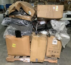 Lot of Salvage Office Chairs and Chair Parts - Items May Be Incomplete or Damaged