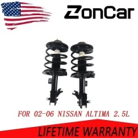 (Check Desc.) 2 Front Complete Strut Coil Spring LH & RH Assembly 02-06 For Nissan Altima 2.5L