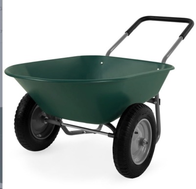 Dual-Wheel Wheelbarrow Garden Cart, May Be Missing Return/E-Commerce Return/Damaged Box