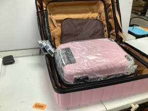 Set of 4 Pink Suitcases