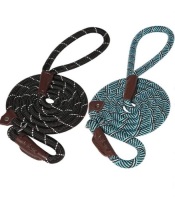 Case of (13) PetBemo Extremely Durable Reflective 6' Rope Leash, 2 Pack, Blue/Black - New&nbsp;