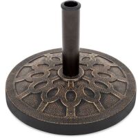 18in Round Patio Umbrella Base Stand w/ Rustic Finish&nbsp;