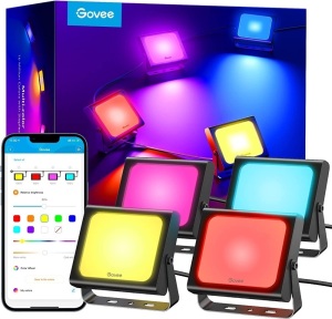 Govee Outdoor RGBIC Flood Lights, Works, E-Comm Return