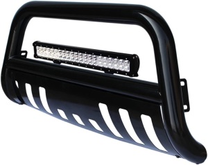 Tuokiy Black Bull Bar Bumper Grille Guard for 03-05 Dodge Ram 1500/06-08 Dodge Ram 1500 MEGA CAB with 4D Lens 20inch 126W Led Light Bar +Free Wiring Harness - New 