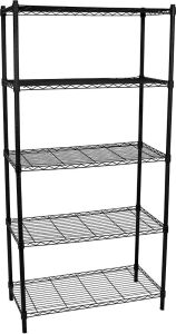 5-Tier Wire Shelving - Flat Black