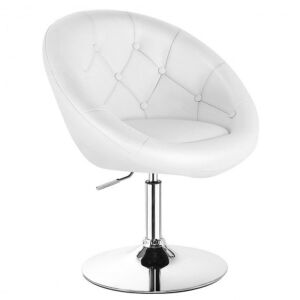 Modern Adjustable Swivel Chair - White