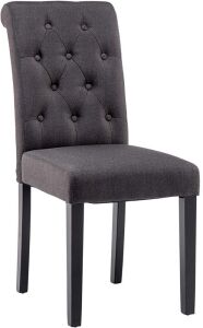 Set of (2) Fabric Upholstered Dining Chairs