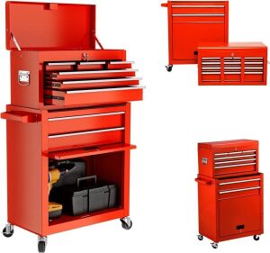 8-Drawer Rolling Tool Chest - Red