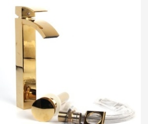 Wovier® Waterfall Faucet, Gold, Appears New