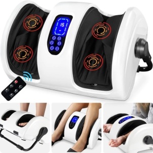 Reflexology Shiatsu Foot Massager w/ High-Intensity Rollers, Remote Control