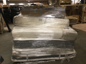 Pallet of Out-of-Package E-Commerce Return Mattresses